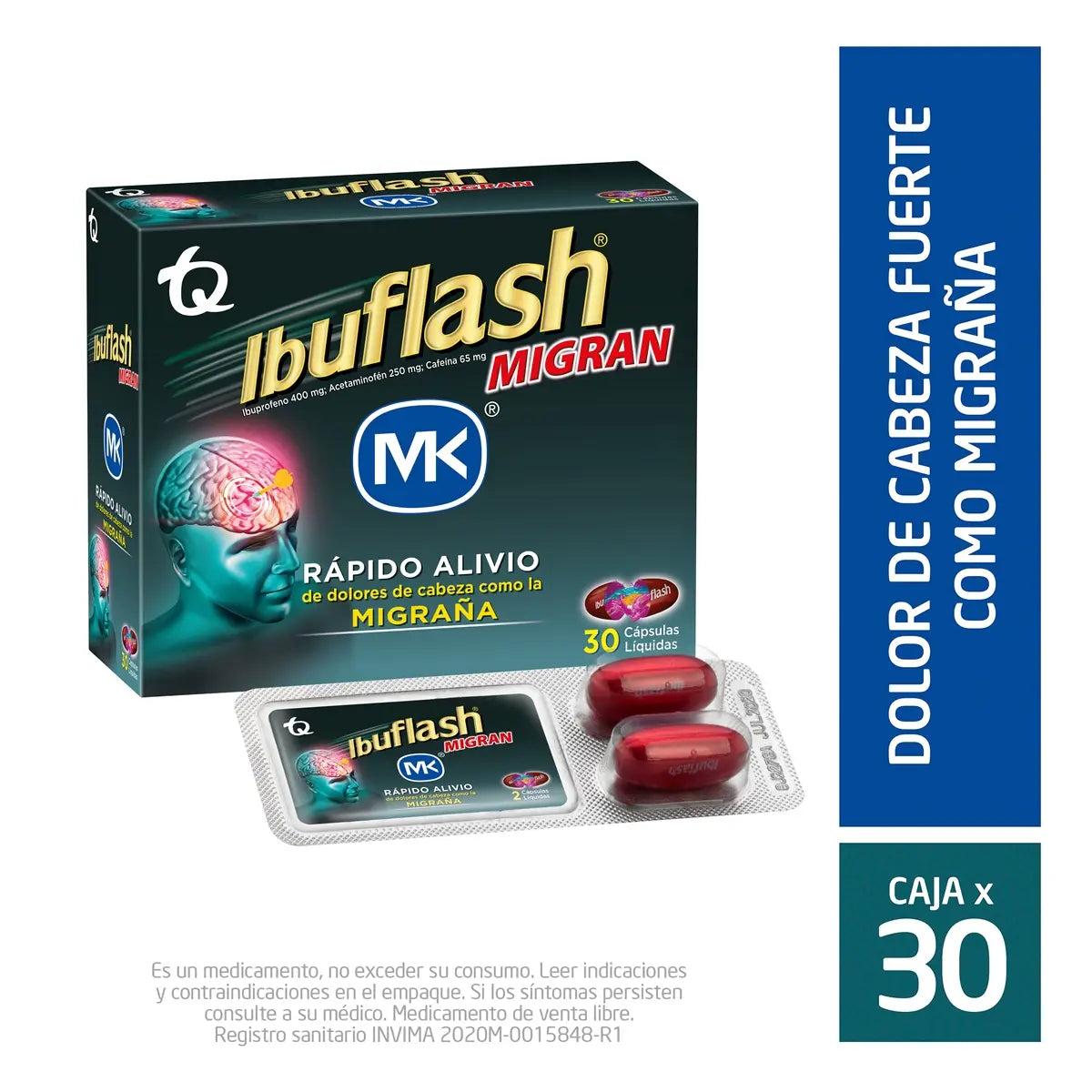 Ibuflash Migran 15 Bister X 2 Cápsulas
