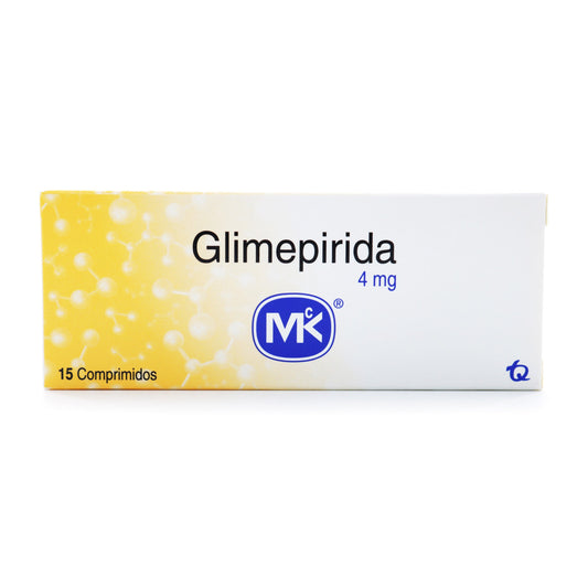 Glimepirida 4 mg 15 Tabletas Mk