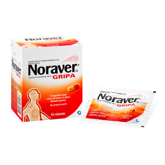 Noraver g Contra La grIPA 60 Cápsulas