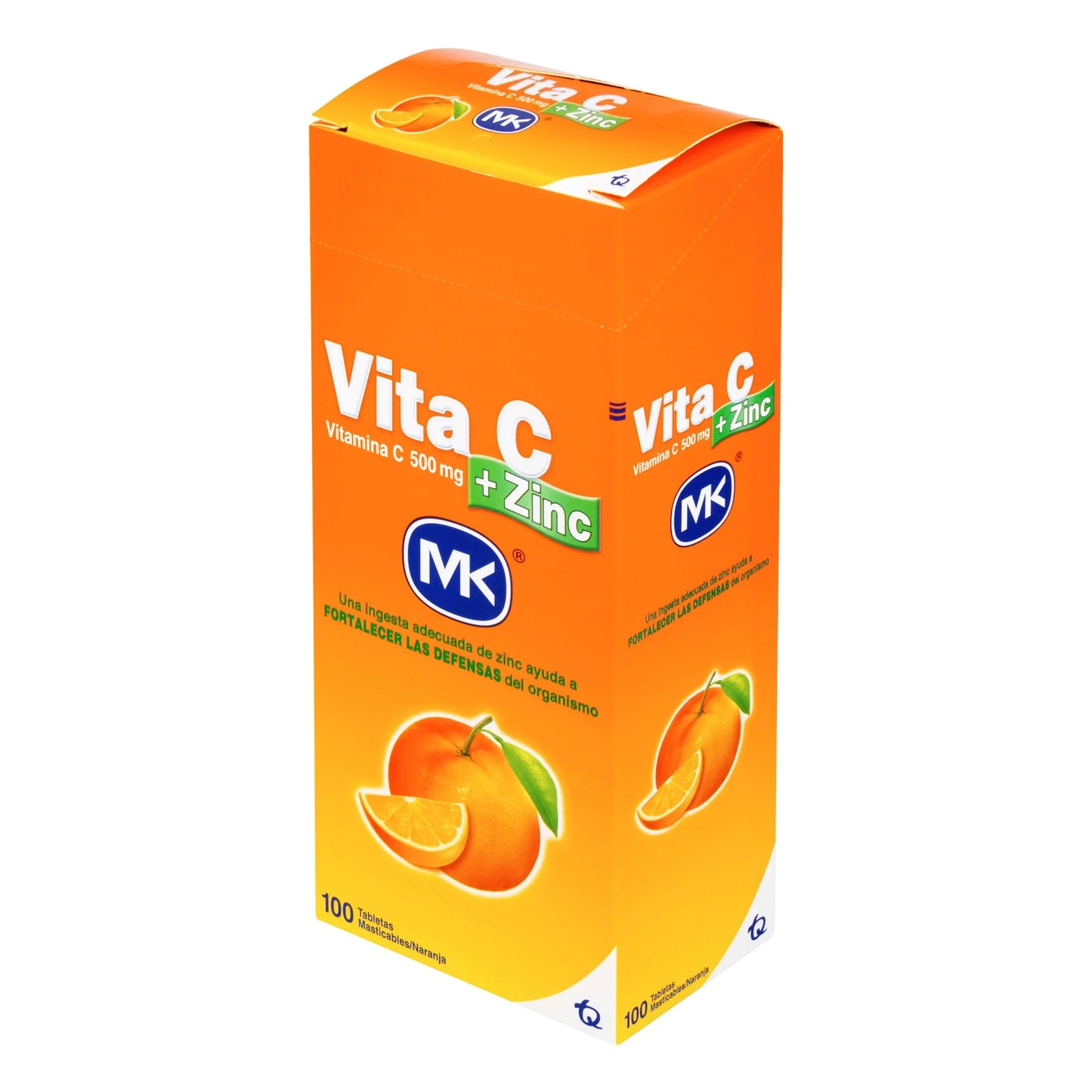 VitA C 500 mg+ZINC Naranja 100 Tbs Mk