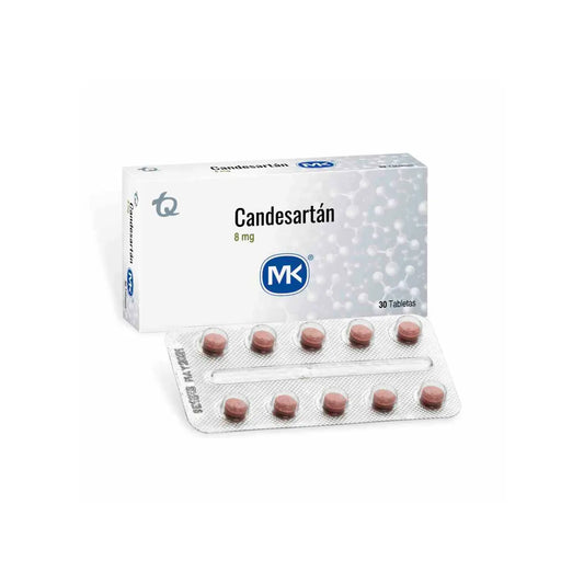Candesartan 8 mg 30 Tabletas Mk