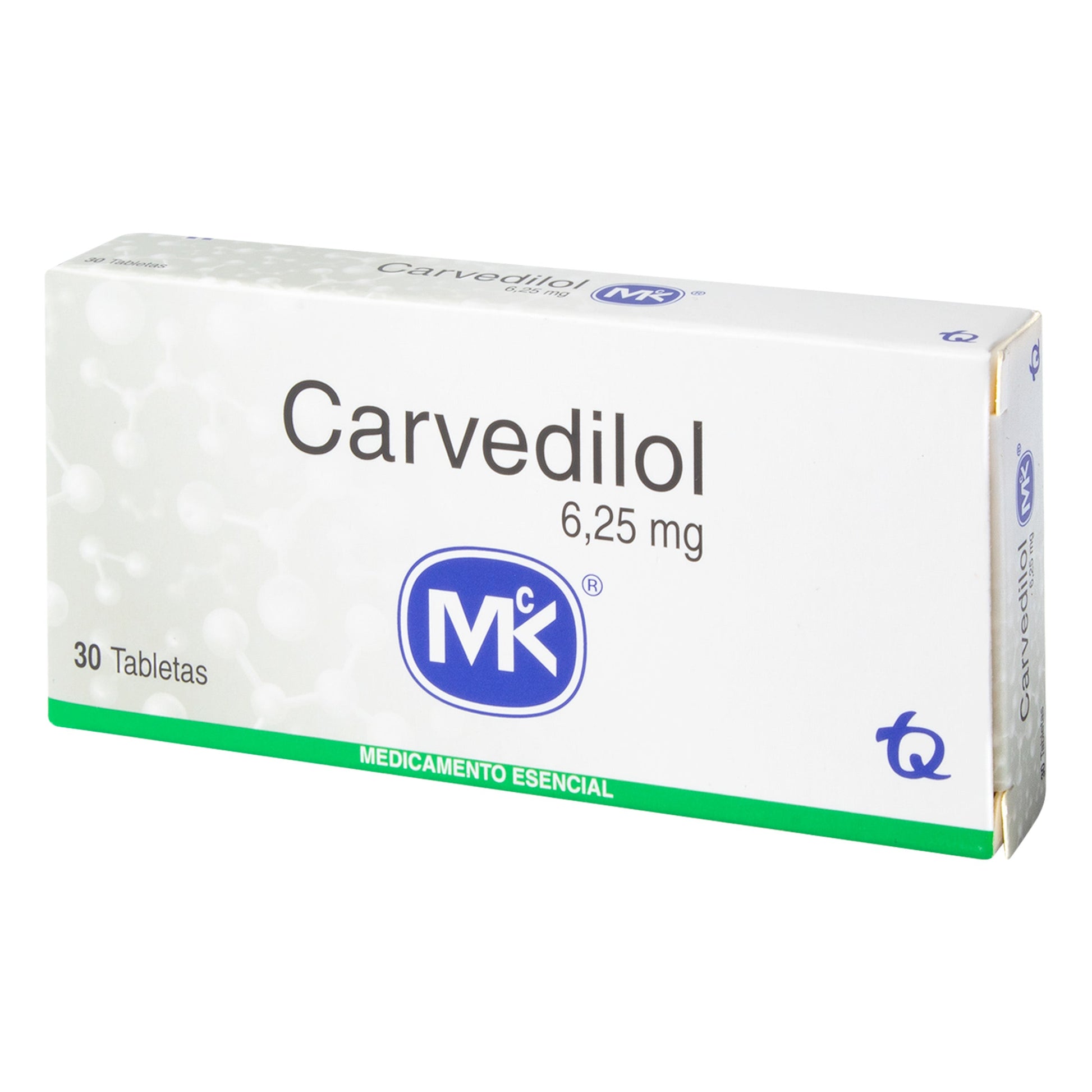 Carvedilol 6.25 mg 30 Tabletas Mk