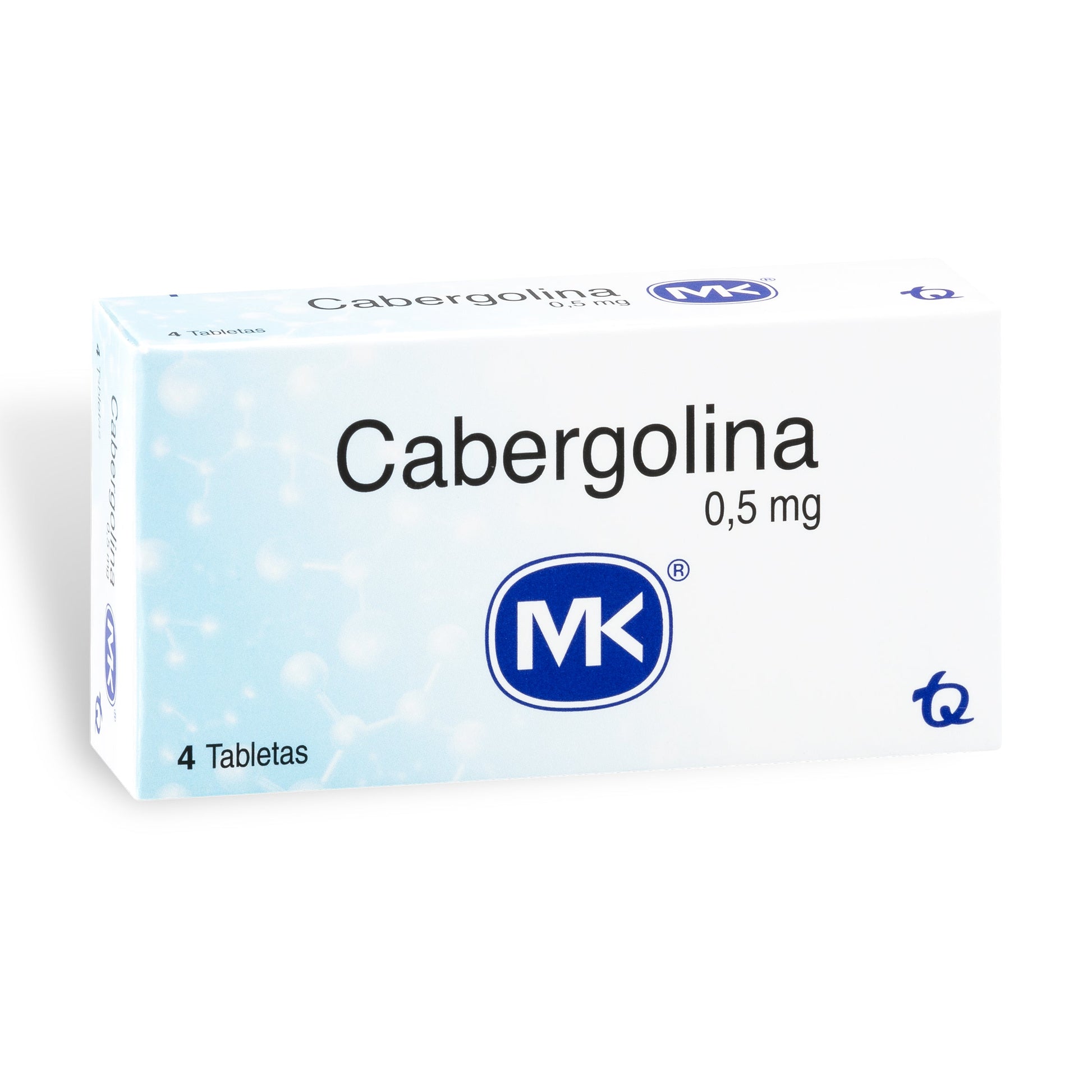 Cabergolina 0.5 mg 4 Tabletas Mk(m)31524