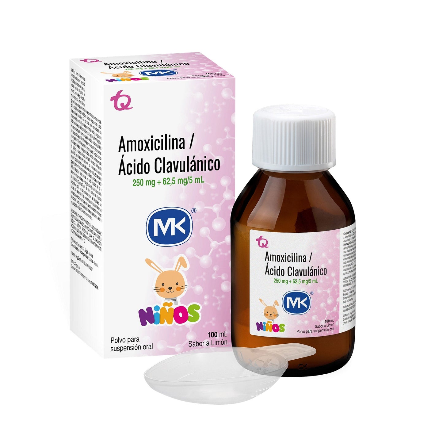 AmoxicilinaIL 250 mg+A.CLAV 62.5 mg 100 ml Mk