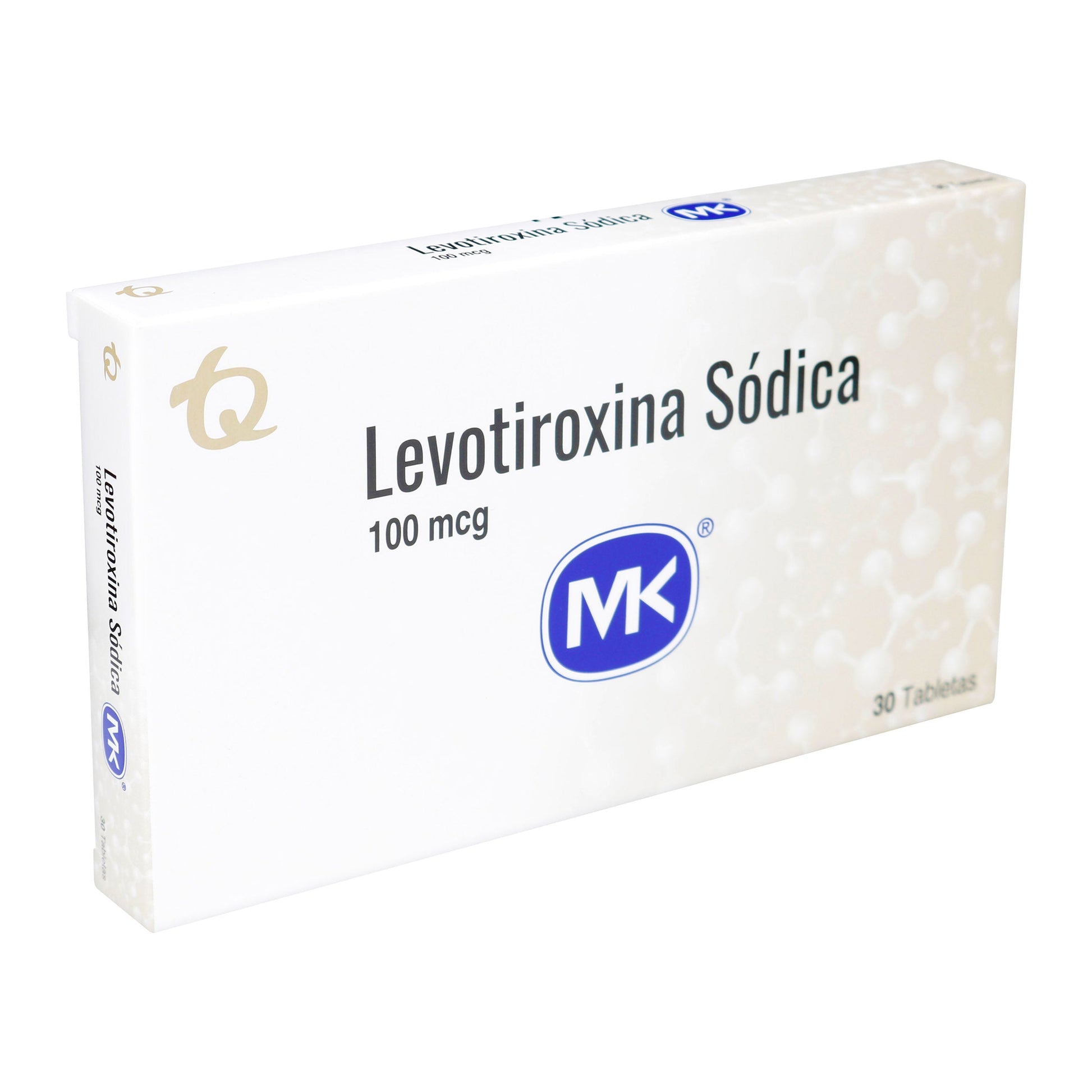Levotiroxina Sodica 100 mcg 30 Tabletas