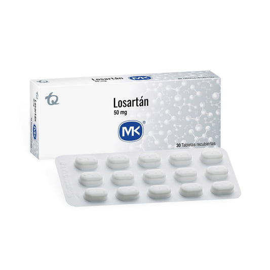 Losartán 50 mg 30 Tabletas Mk
