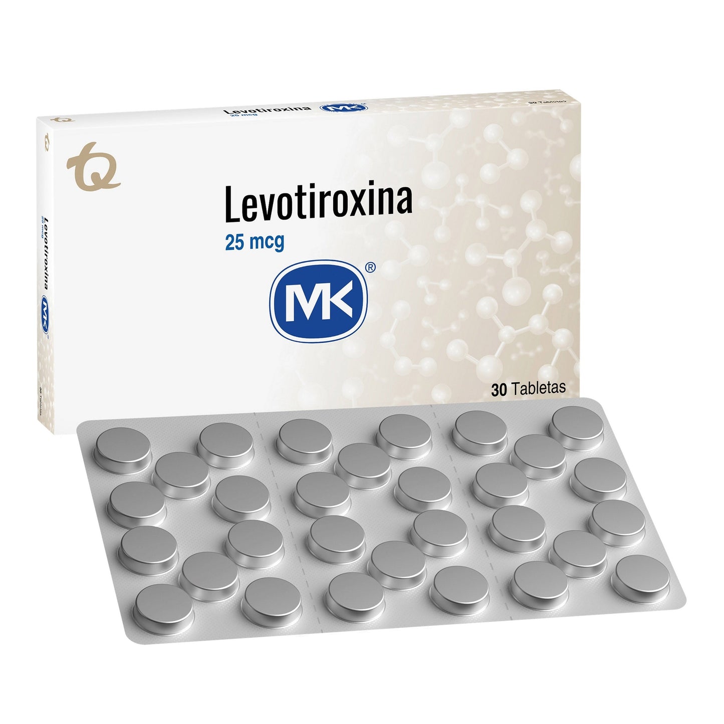 Levotiroxina 25 mcg 30 Tbs Mk