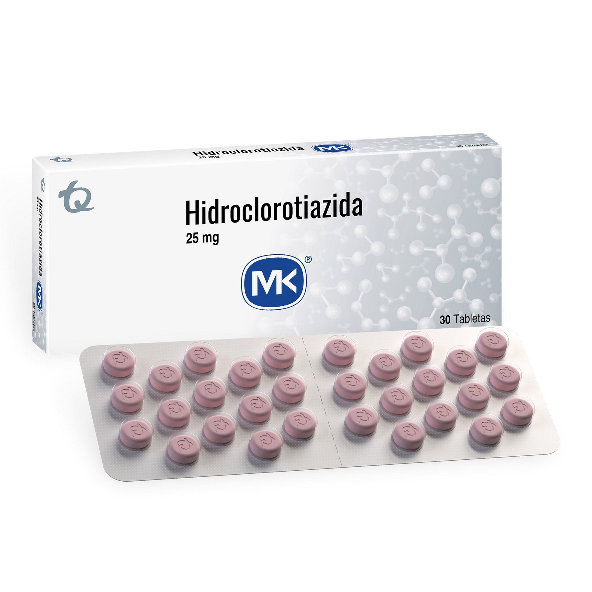 Hidroclorotiazida 25 mg 30 Tbs Mk
