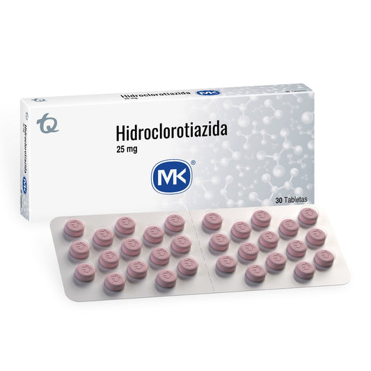 Hidroclorotiazida 25 mg 30 Tbs Mk