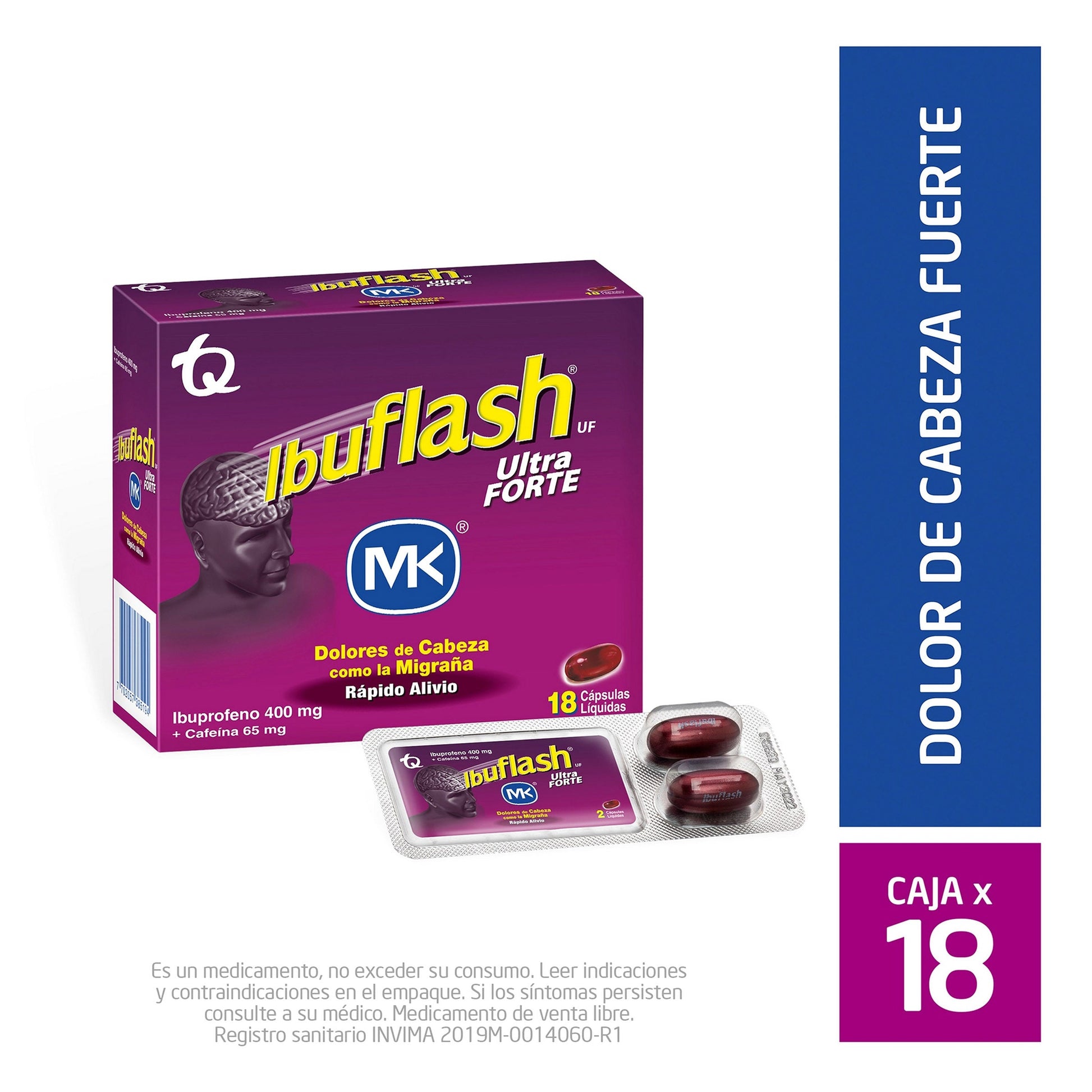 Ibuflash Ultra Forte 18 Cápsulas