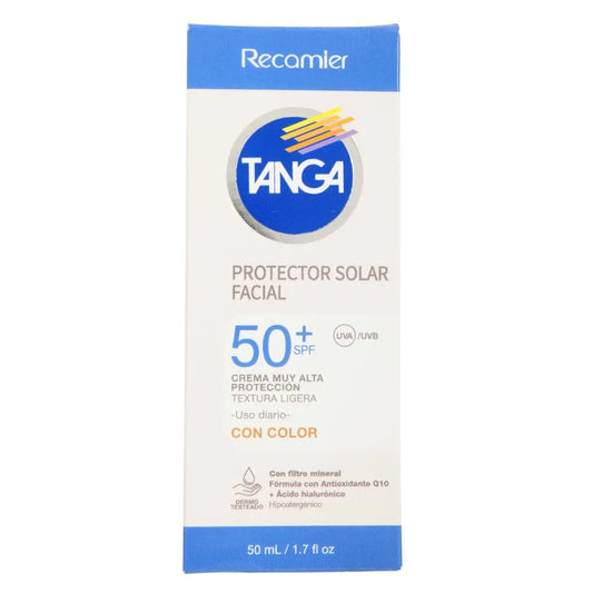 Bloqueador.FACIAL Tanga Spf 50+color 50 ml