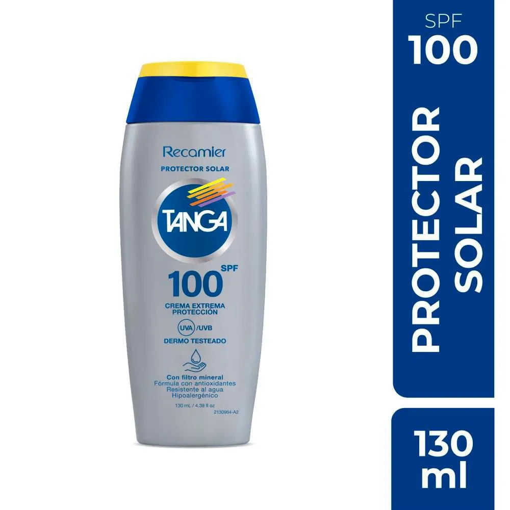 Bloqueador.TANGA Spf 100 Adultos Crema 130 ml