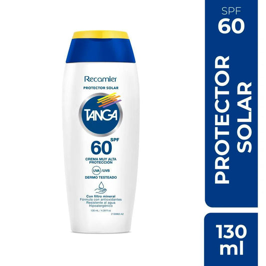 Bloqueador.TANGA Spf 60 Adultos Crema 130 ml