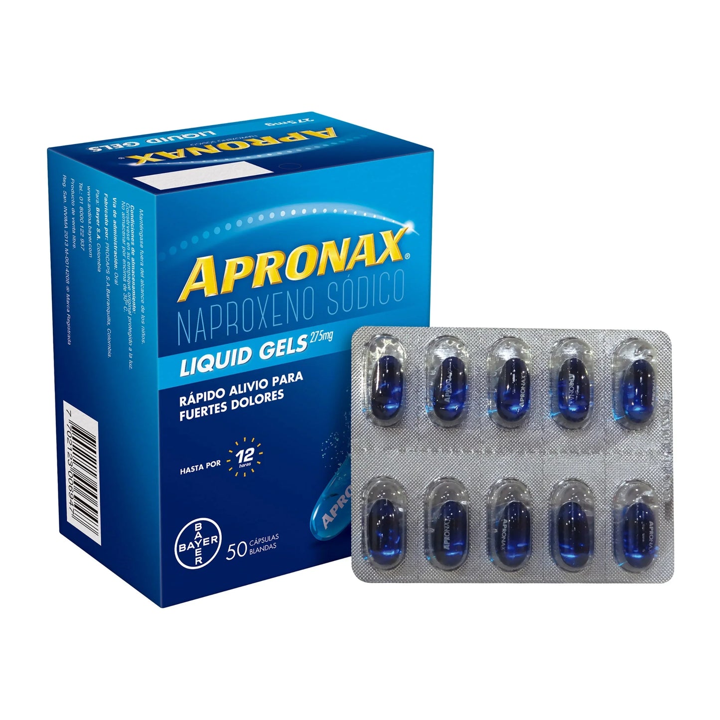 Apronax Liquid Gel 275 mg 50 Cápsulas (2)
