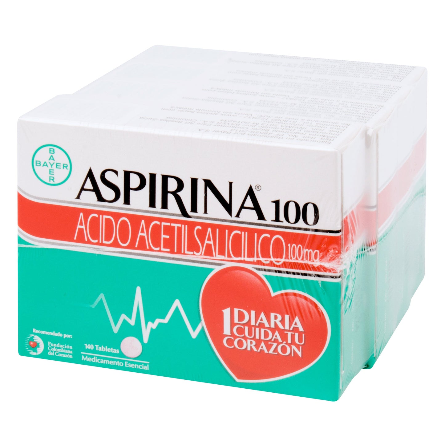 Aspirina 100 mg 140tbs 4 Estuches P.e(a)