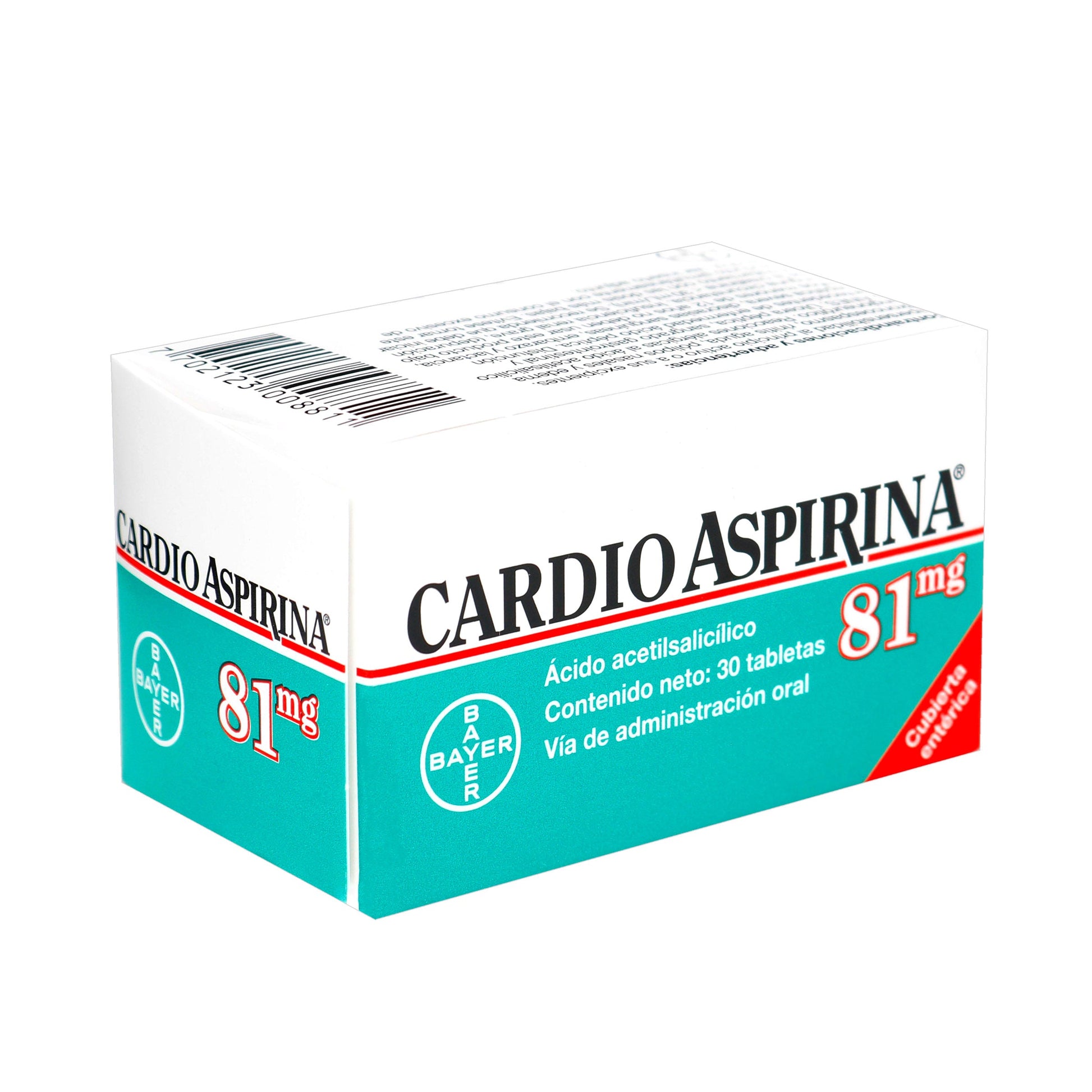 Cardioaspirina 81 mg 30 Tabletas (pb)