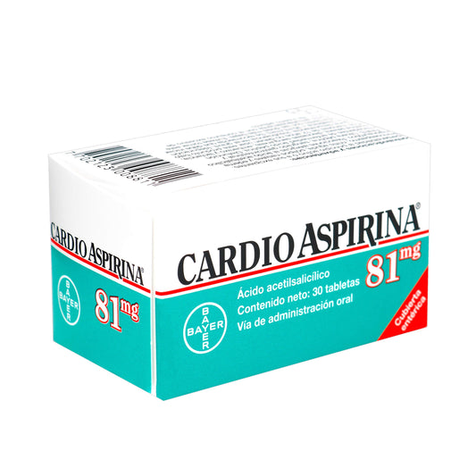 Cardioaspirina 81 mg 30 Tabletas (pb)
