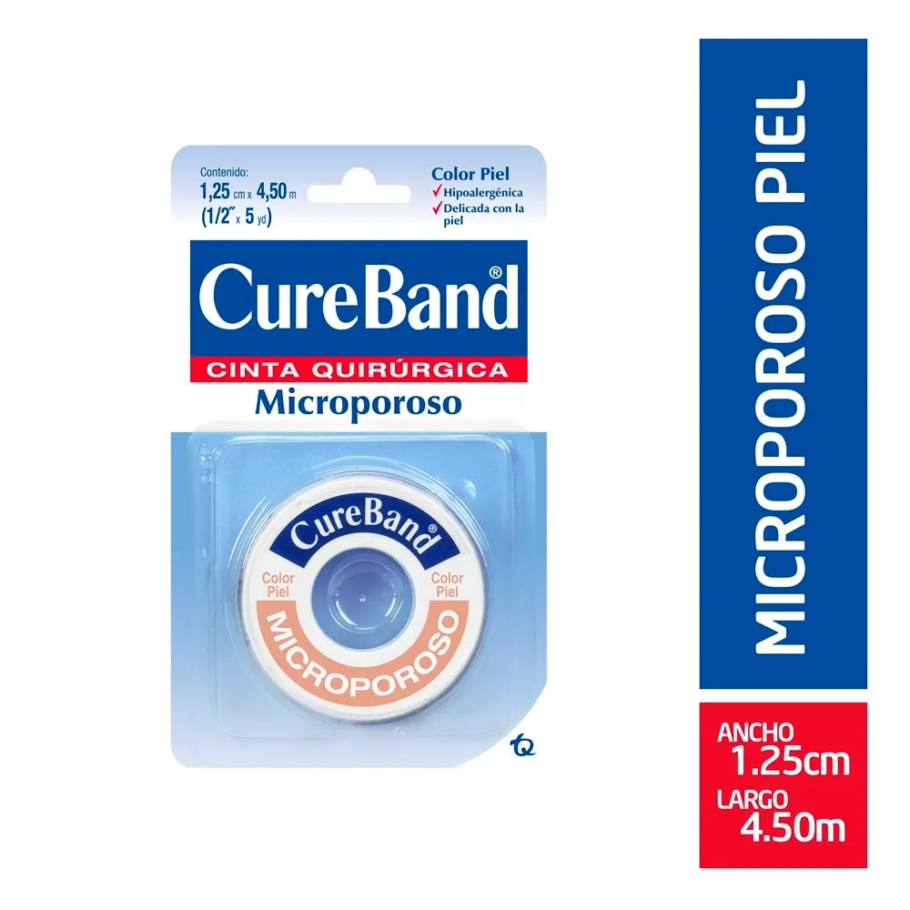 Cure Band Microporoso Colirio Piel 1/2x5yd