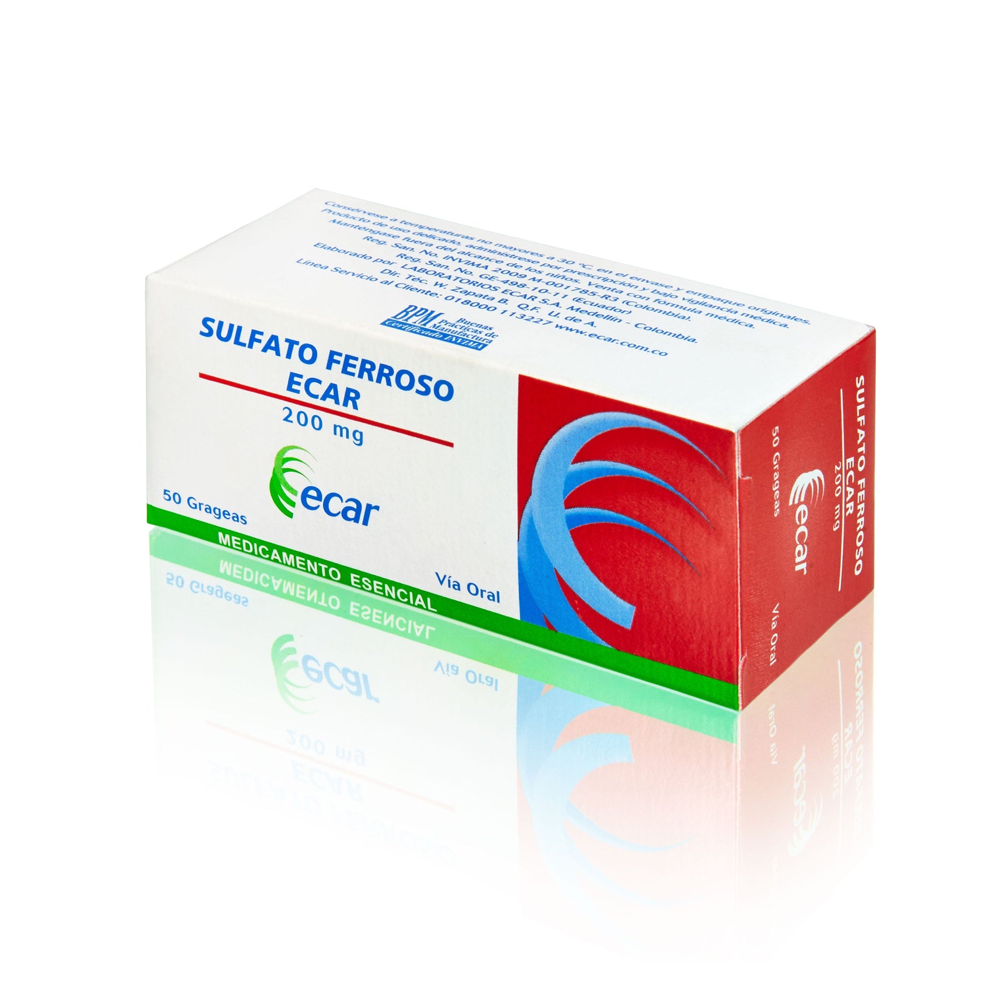 Sulfato Ferroso 200 mg 50 grAGEAS Ec