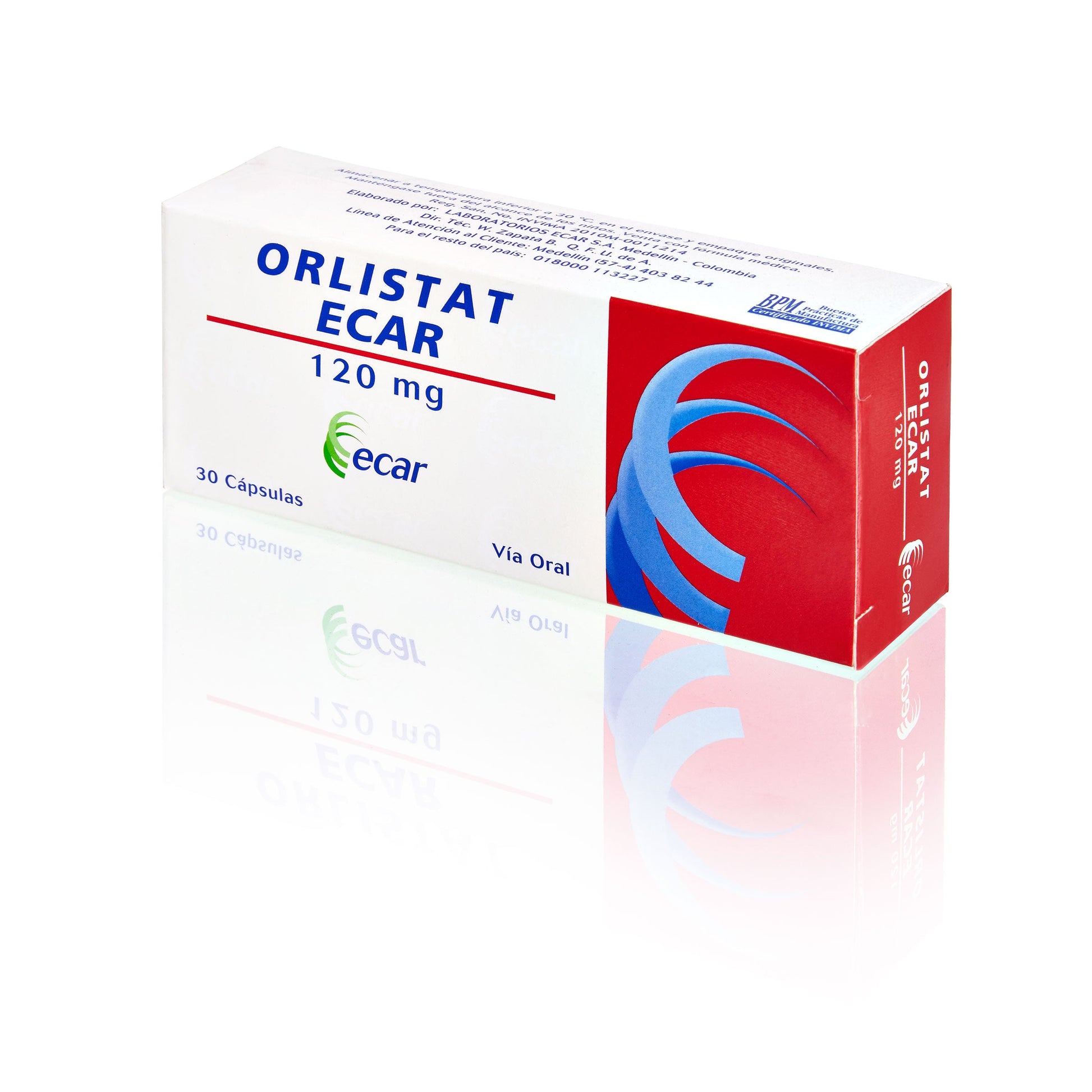 Orlistat 120 mg 30 Cápsulas Ecar