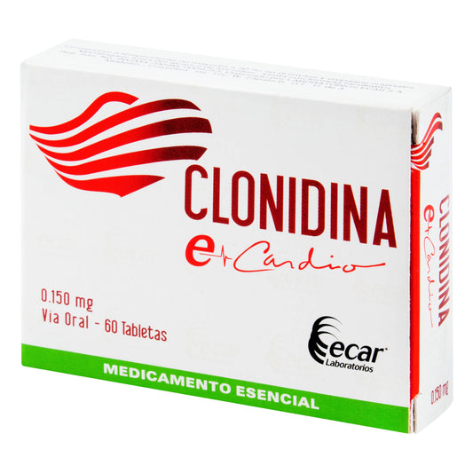 Clonidina 150 mg 60 Tabletas Ec