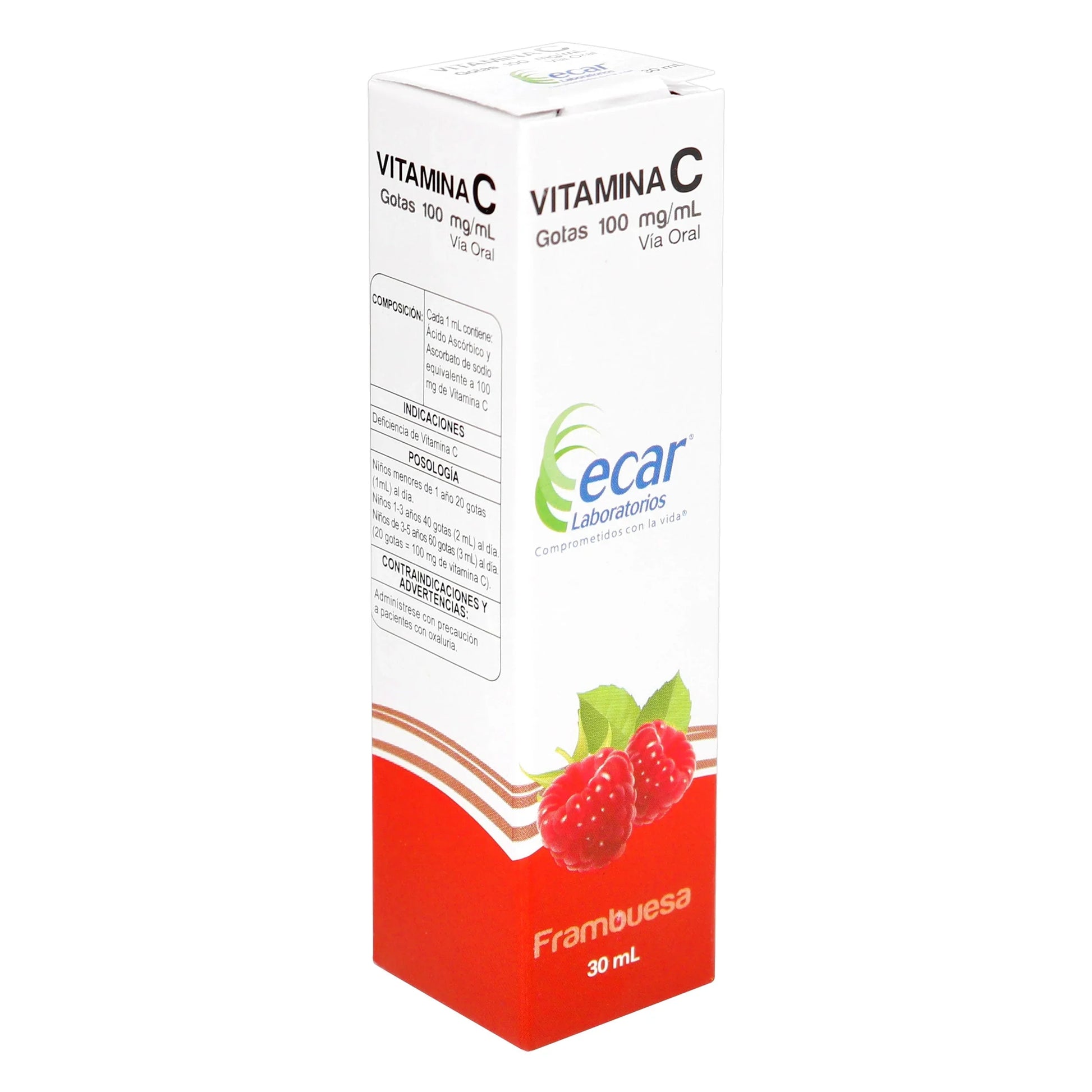 Vitamina C Gotas 100 mg 30 ml Ecar