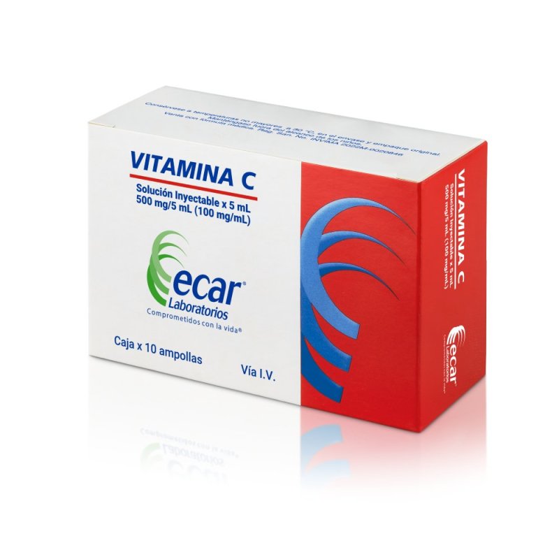 Vitamina C Inyectable.5 ml 10 Ampollas Ecar
