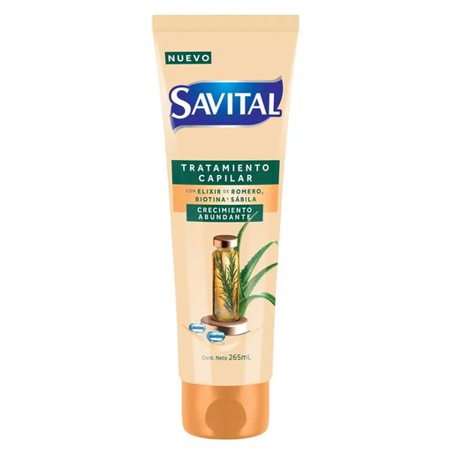Tratamiento Capilar Savital Elixir De Romero Biotina Y Sabila X 265 Gr
