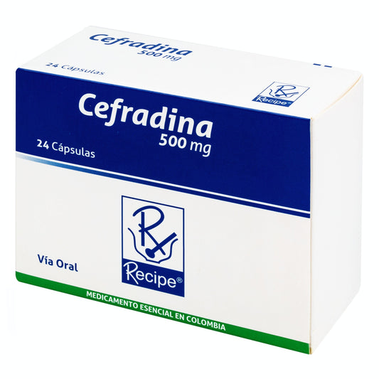 Cefradina 500 mg 24 Cápsulas Rc