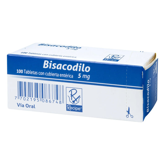 Bisacodilo 5 mg 100 Tabletas Rc