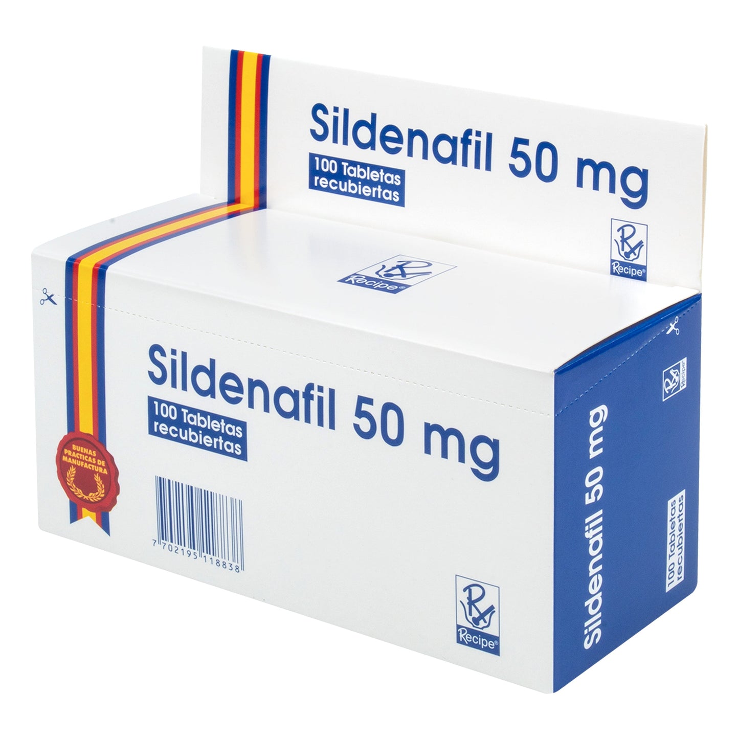 Sildenafil 50 mg 100 Tabletas Rc
