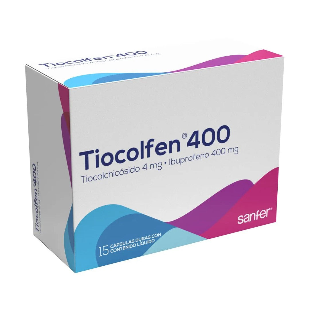 Tiocolfen 400 mg 15 Cápsula Liquidas (3%+)