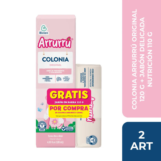 Colonia Arrurru Rosada 120 ml +jabon