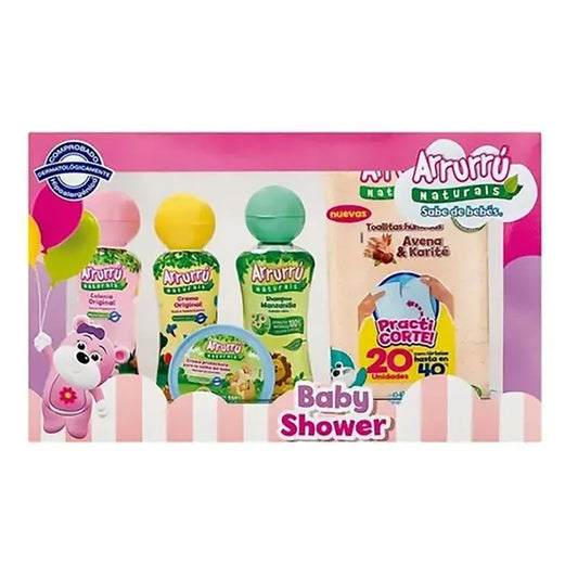 Estuche Arrurru Baby Shower Rosado 5unds