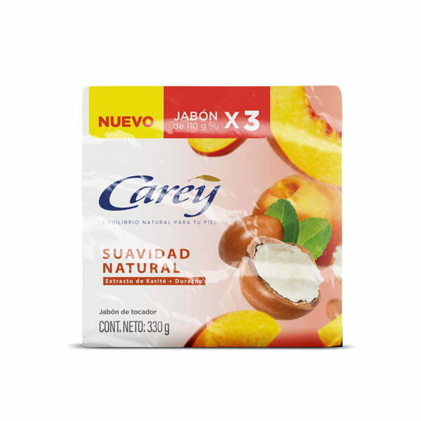 3 Jabón Carey Suavidad Natural 110 gr