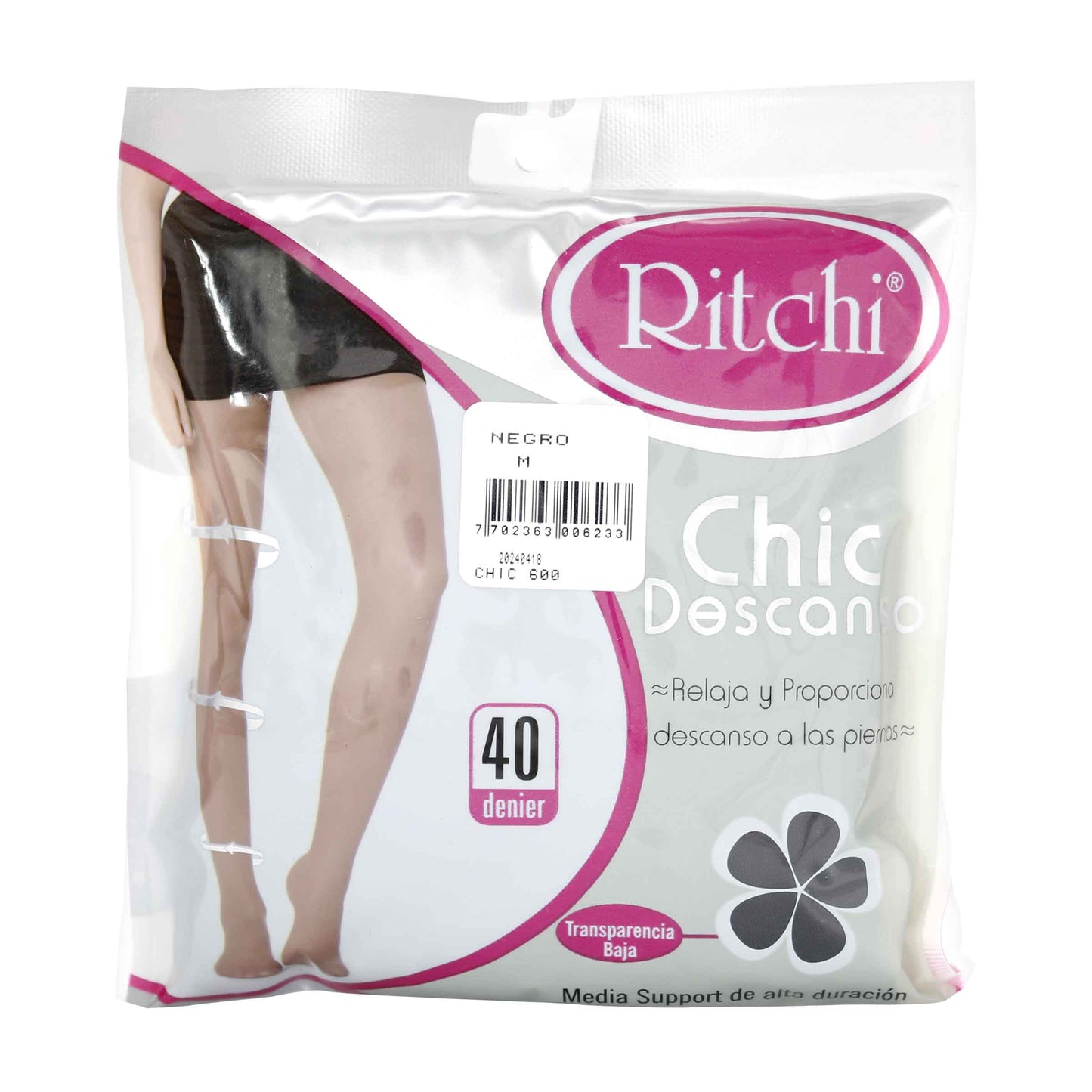 Medias Pant.ritchi Chic Descanso Negro M