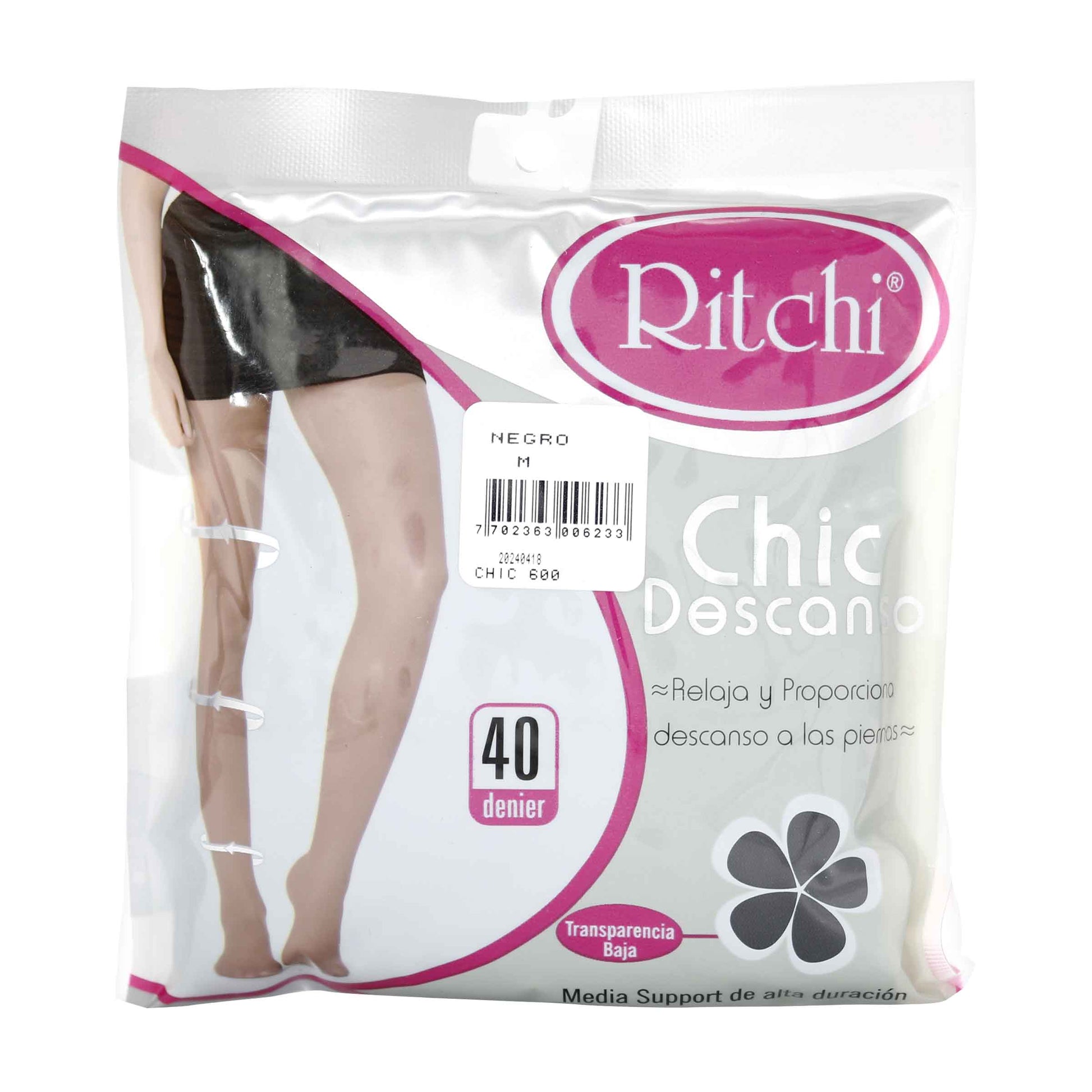 Medias Pant.ritchi Chic Descanso Negro M