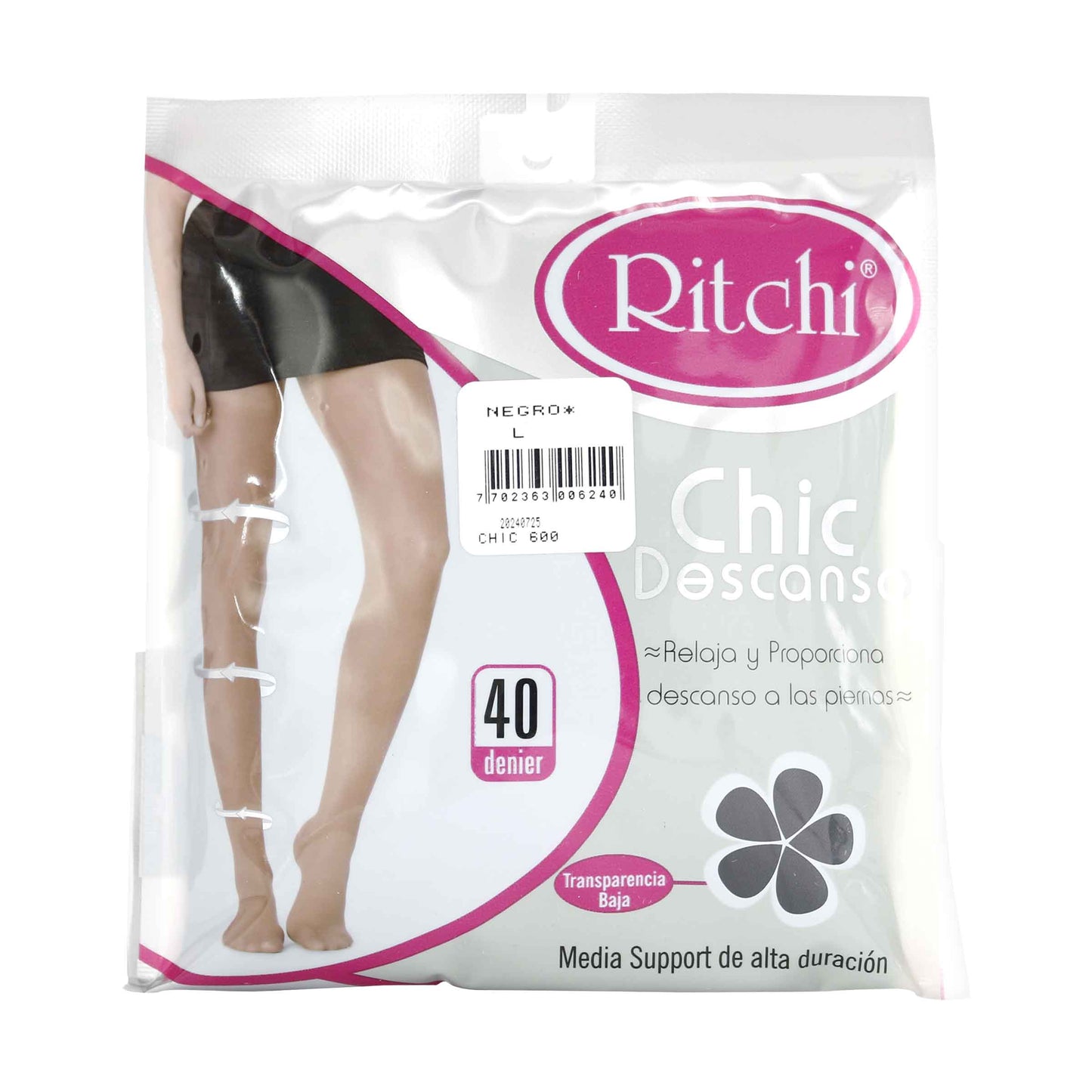 Medias Pant.ritchi Chic Descanso Negro L