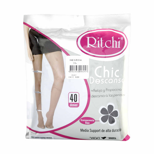 Media Pant.ritchi Chic Descanso Negro Xl