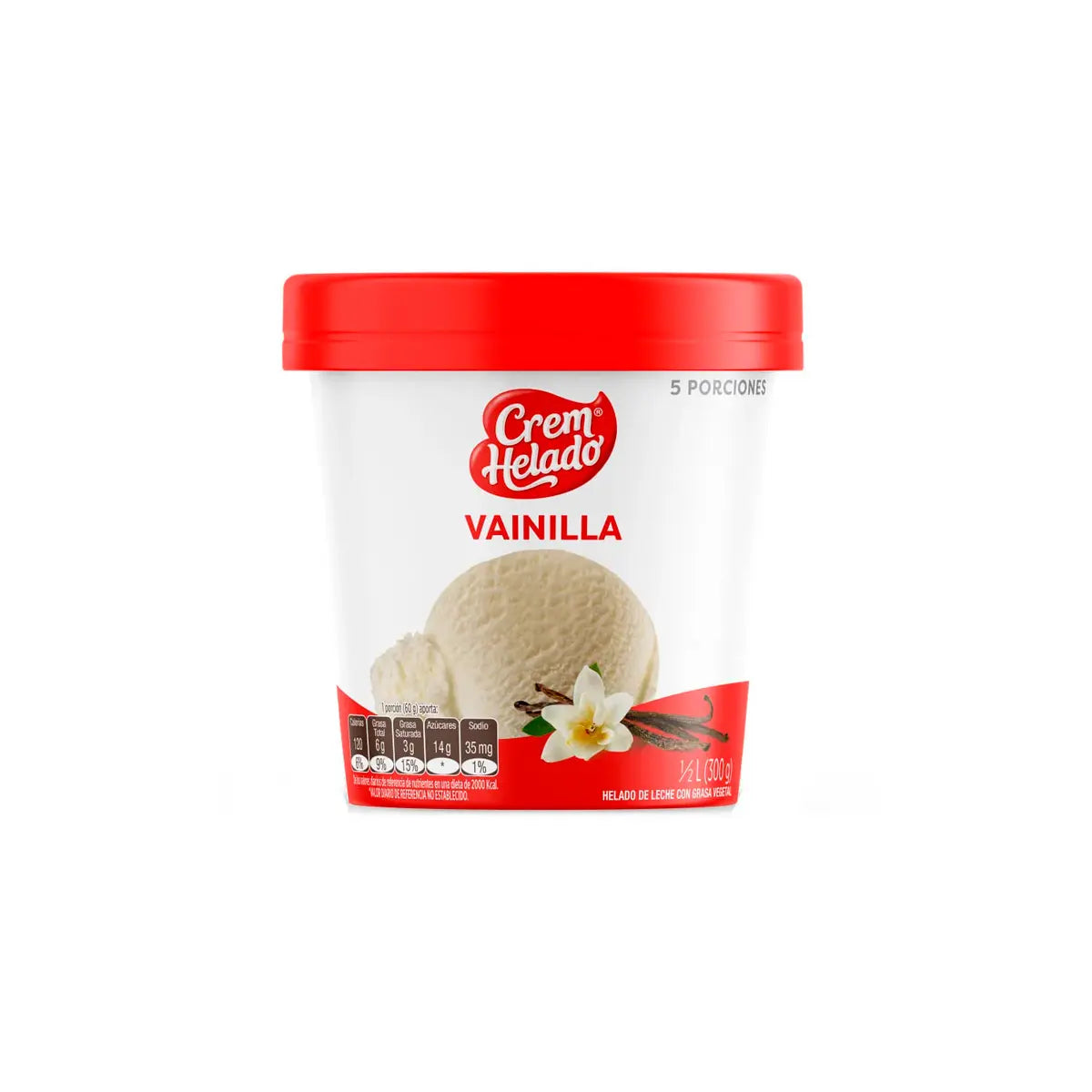 Helado Vaso Medio Litro Vainilla 300 gr