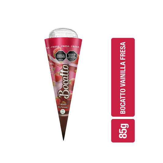 Helado Bocatto Fresa 85gr X 12 Unidad