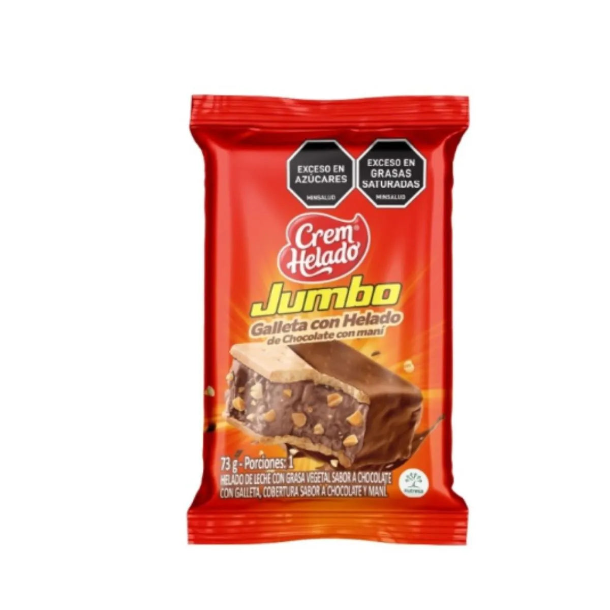 Helado Galleta Choco Jumbo 73 Gramos X 20