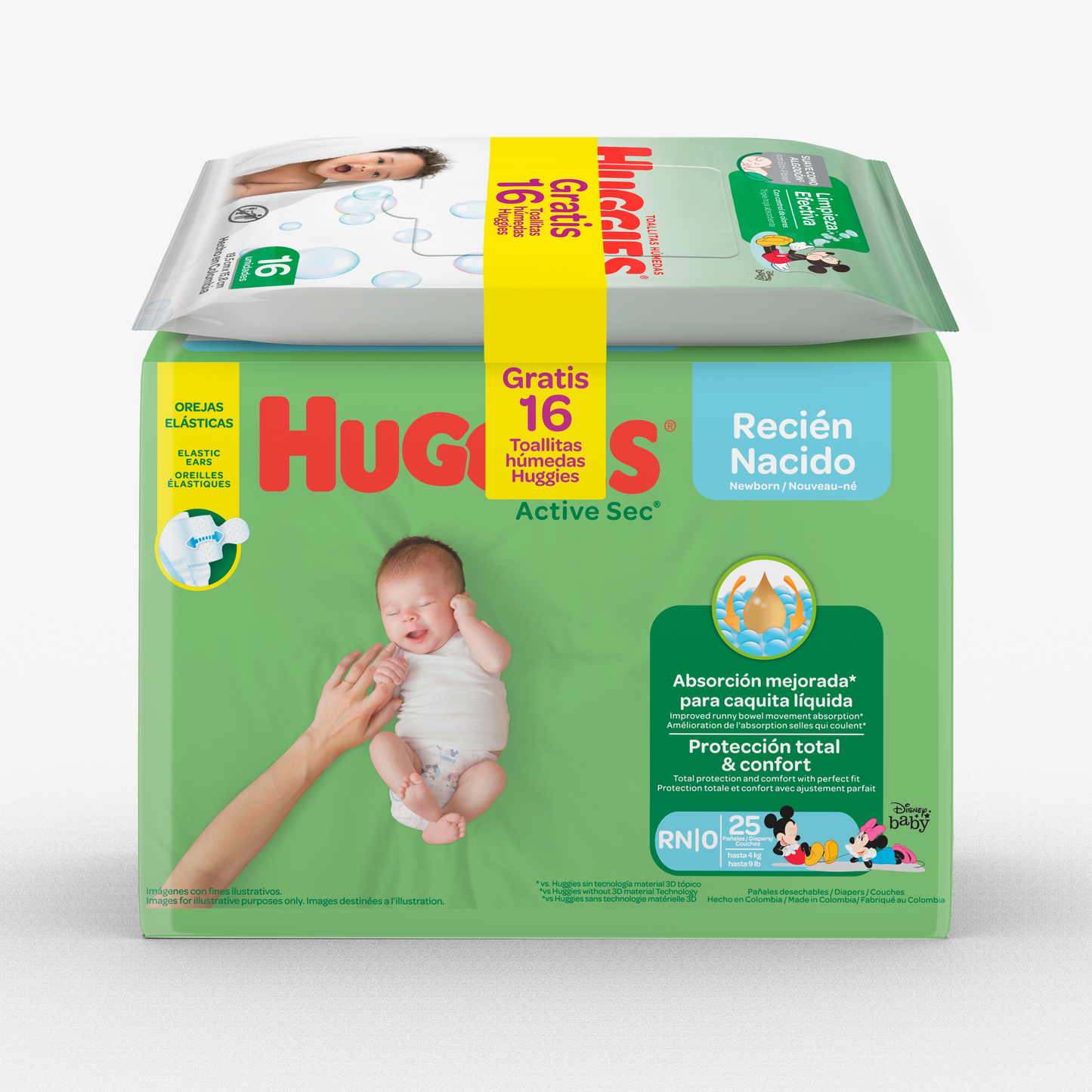 Pan.huggies Active Sec Et.rn 25 Unidades