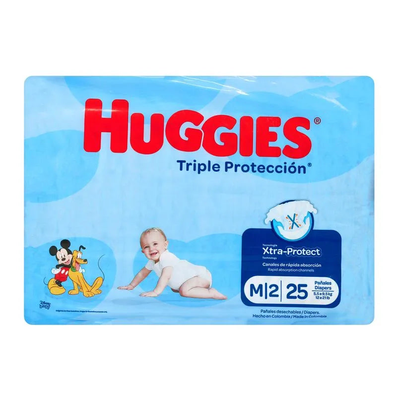 Pan.huggies Tri.proteccion Et.m 25 Unidades