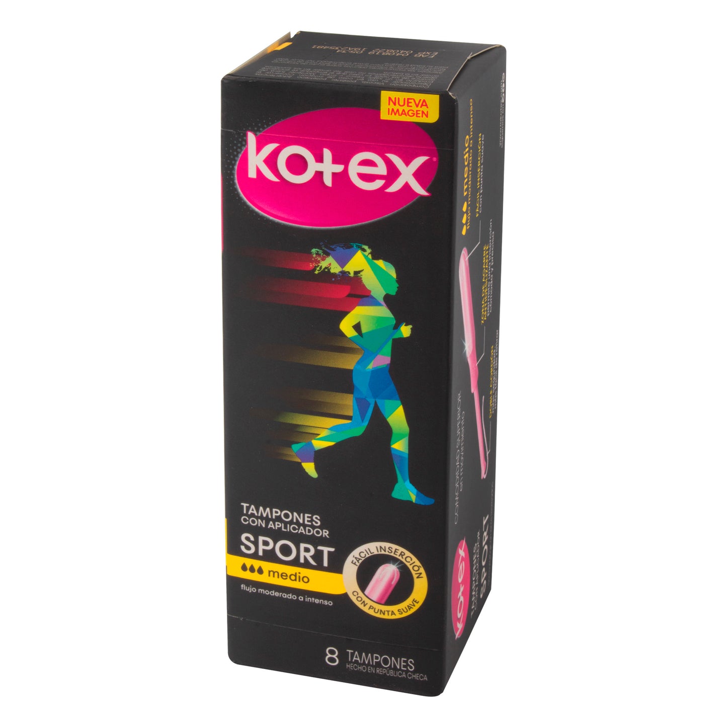 Tampón Kotex Sport Medio Con Aplicador 8 Unidades