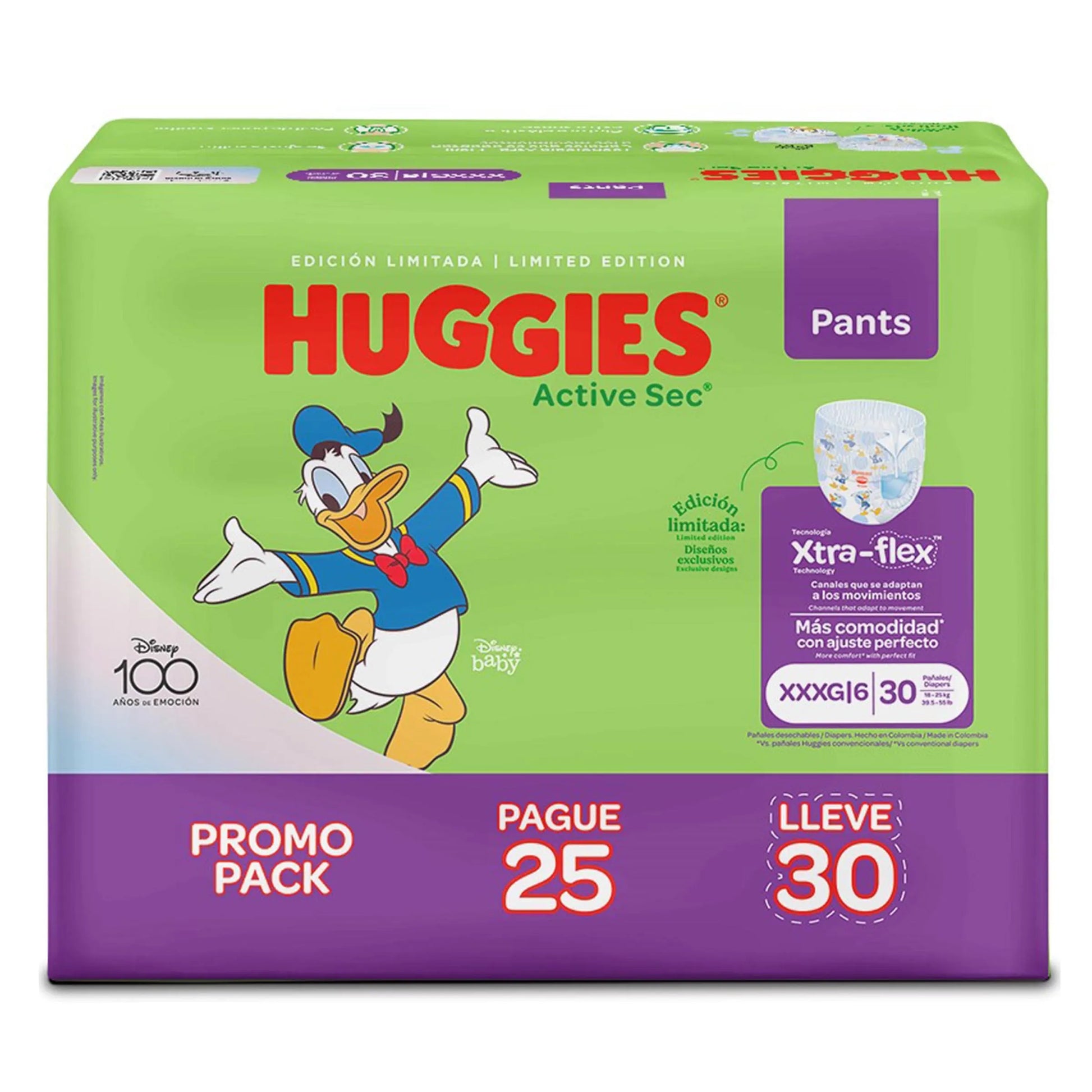 Pan Huggies Pañal Act Sec Xxxg 25 Unidad