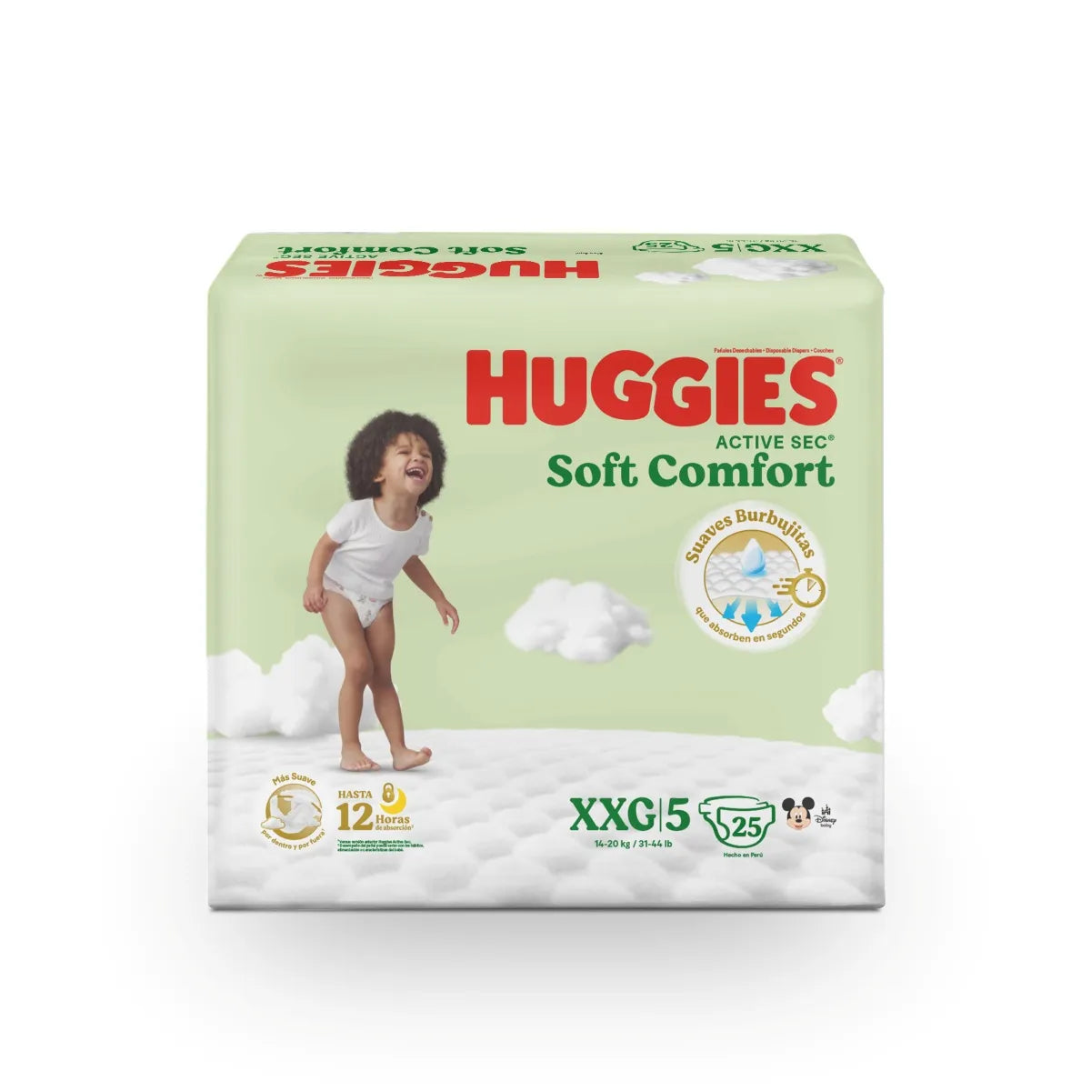 Pañal huggies Active Sec Etapa 5 XXG 25 Unds