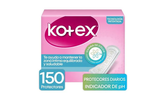 Protector Diarios Kotex Indicador Ph 150unds