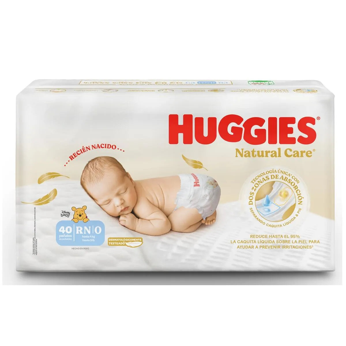 Pañal huggies Natural Care Etapa 0 40 Und