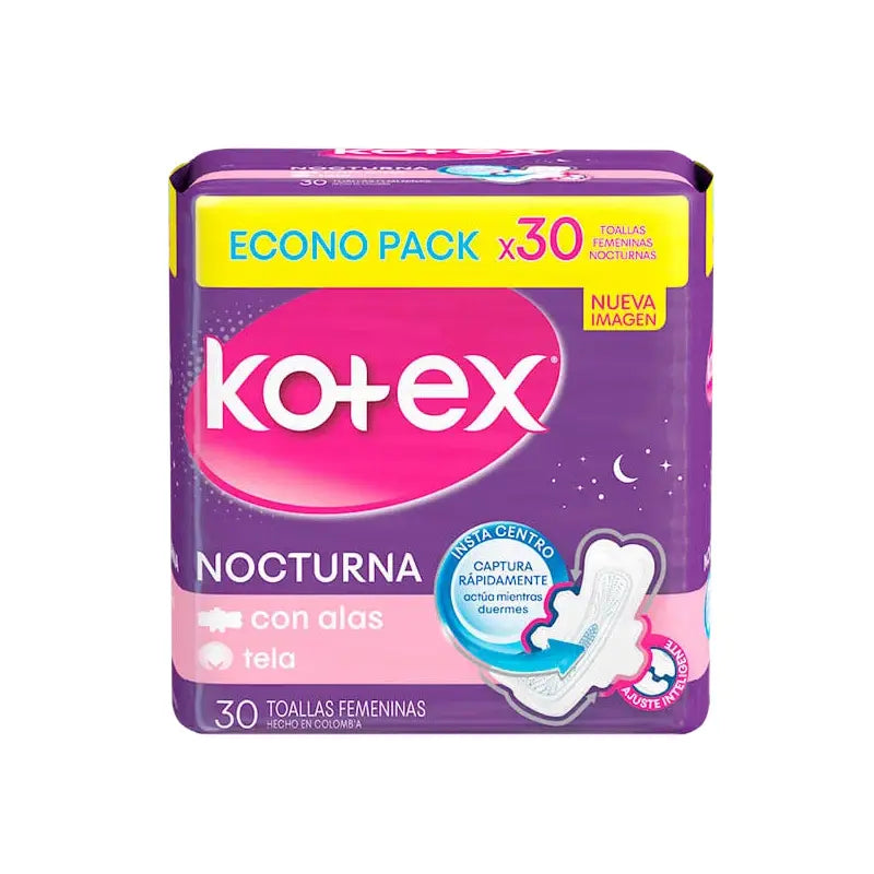 Toa.kotex Nocturna Tela 8 Uds P.e